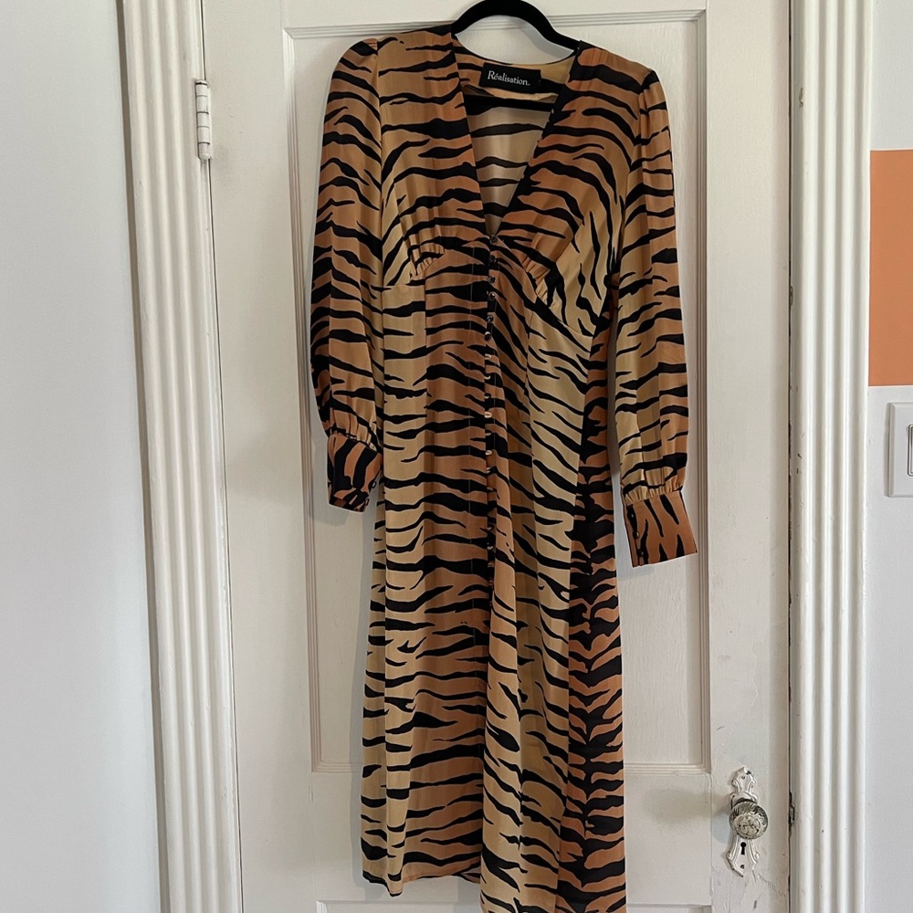 Realisation Par The Vivienne Tiger Print Dress